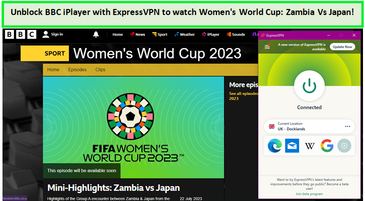 Watch Women's World Cup Zambia Vs Japan in Australia