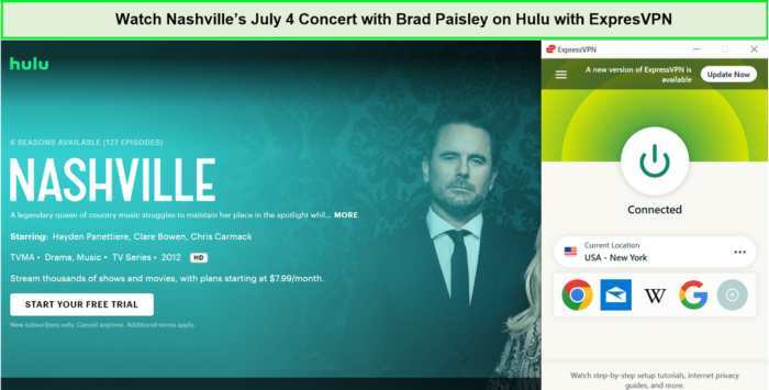 Watch-Nashvilles-July-4-Concert-with-Brad-Paisley-outside-USA-on-Hulu-with-ExpressVPN
