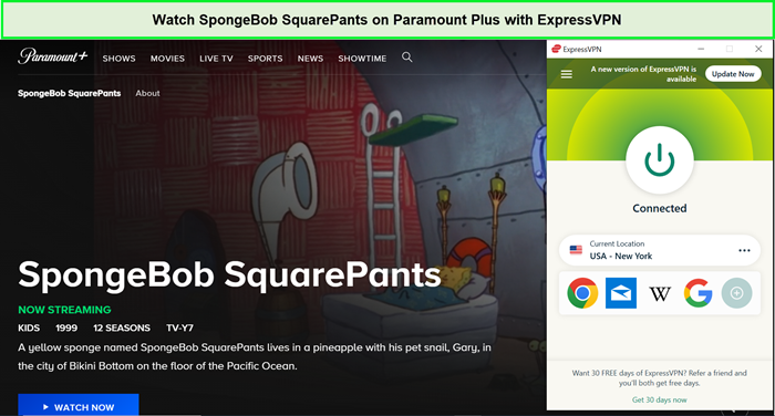 Watch-SpongeBob-SquarePants-on-Paramount-Plus- -with-ExpressVPN