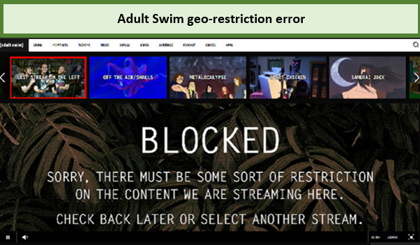 adult swim geo-restriction error