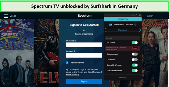 spectrum-tv-unblocked-by-surfshark-in-germany