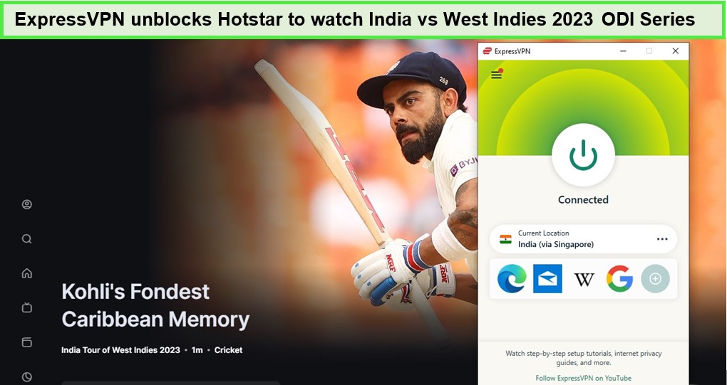 Use-ExpressVPN-to-watch-India-VS-West-Indies-2023-ODI-Series-in-Spain-on-Hotstar