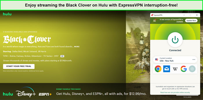 watch-the-black-clover-in-Canada-on-hulu-with-expressvpn