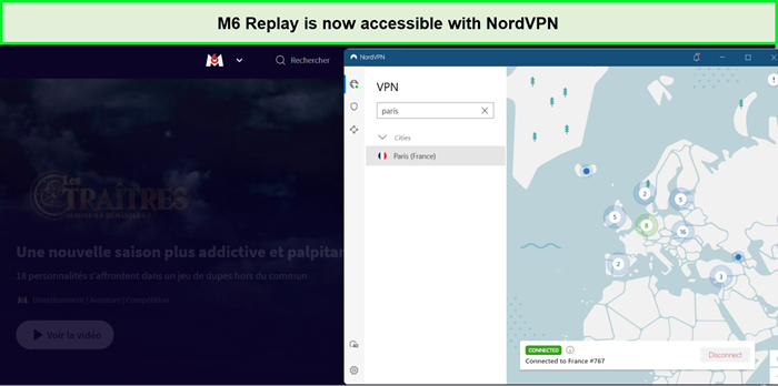 watched m6replay in usa with NordVPN