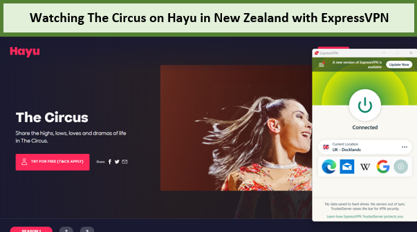 we accessed hayu in New Zealand using expressvpn