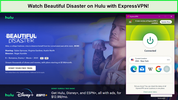 Watch-Beautiful-Disaster-on-Hulu-with-ExpressVPN-in-New Zealand