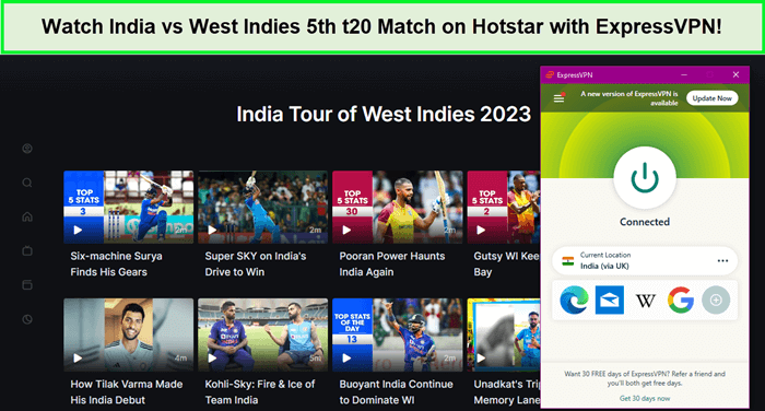 Watch-India-vs-West-Indies-5th-t20-Match-in-Netherlands-on-Hotstar-with-expressvpn