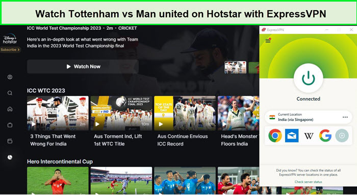 Watch-Tottenham-vs-Man-united-in-Singapore-on-Hotstar-with-ExpressVPN