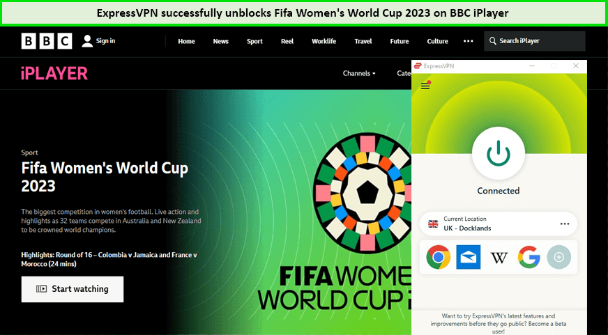 express-vpn-unblocks-fifa-womens-world-cup-2023-in-UAE-on-bbc-iplayer