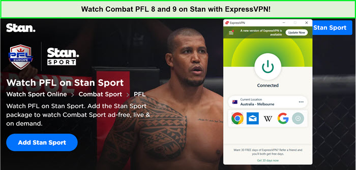 expressvpn-unblocks-combat-pfl-8-and-9-on-stan-in-France