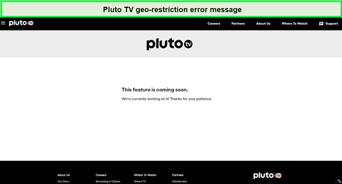 pluto tv geo-restriction error