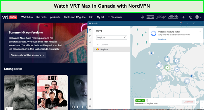 watch vrt max in canada with nordvpn
