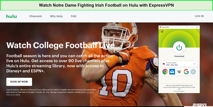 Watch-Notre-Dame-Fighting-Irish-Football-in-Netherlands-on-Hulu-with-ExpressVPN