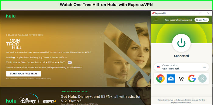 Watch-One-Tree-Hill-Outside-USA-on-Hulu-with-ExpressVPN