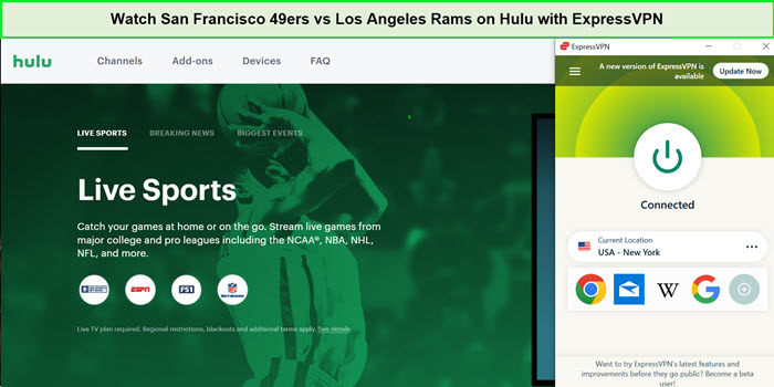 Watch-San-Francisco-49ers-vs-Los-Angeles-Rams-Outside-USA-on-Hulu-with-ExpressVPN