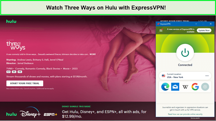 Watch-Three-Ways-outside-USA-on-Hulu-with-ExpressVPN