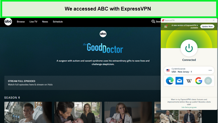 we accessed abc in germany with expressvpn