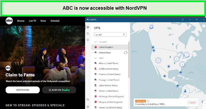 we accessed abc in germany with nordvpn