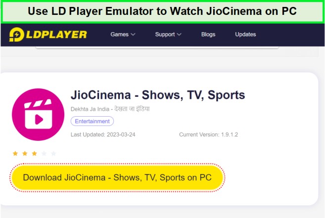 use-ld-player-emulator-to-watch-jiocinema-on-pc-in-France