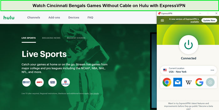 Watch-Cincinnati-Bengals-Games-Without-Cable-in-Canada-on-Hulu-with-ExpressVPN