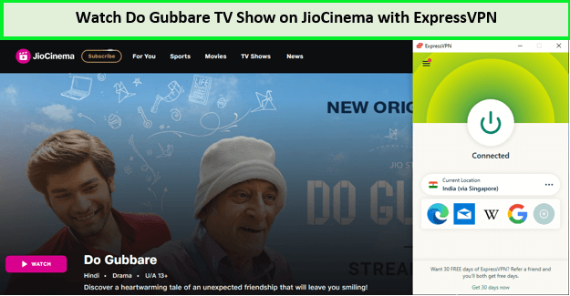 Watch-Do-Gubbare-TV-Show-in-UK-on-JioCinema-with ExpressVPN