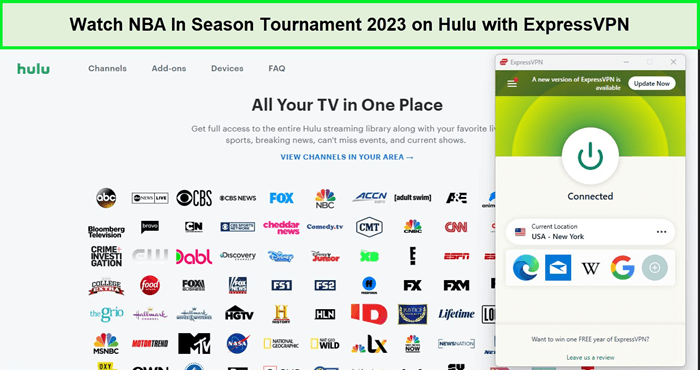 expressvpn-unblocks-hulu-for-the-nba-in-season-tournament-2023-outside-USA