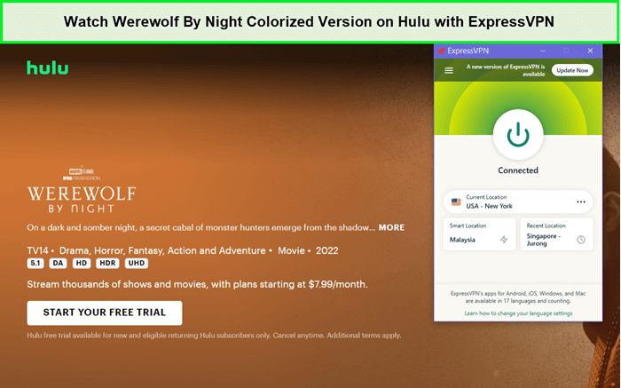 expressvpn-unblocks-hulu-for-the-watch-werewolf-by-night-colorized-version-in-South Korea
