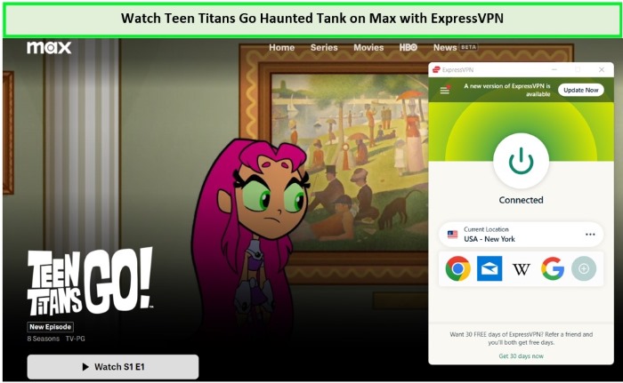 Watch-Teen-Titans-Go-Haunted-Tank -outside-USA-on-Max