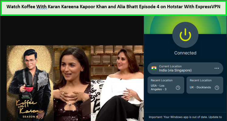 Watch Koffee With Karan Episode 4  [Kareena Kapoor Khan and Alia Bhatt] on Hotstar