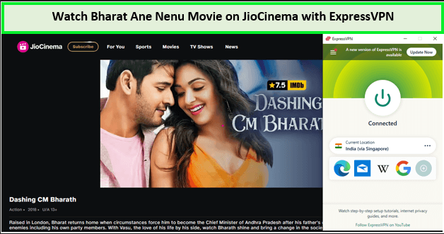 Watch-Bharat-Ane-Nenu-Movie-From Anywhere-on-JioCinema-with-ExpressVPN