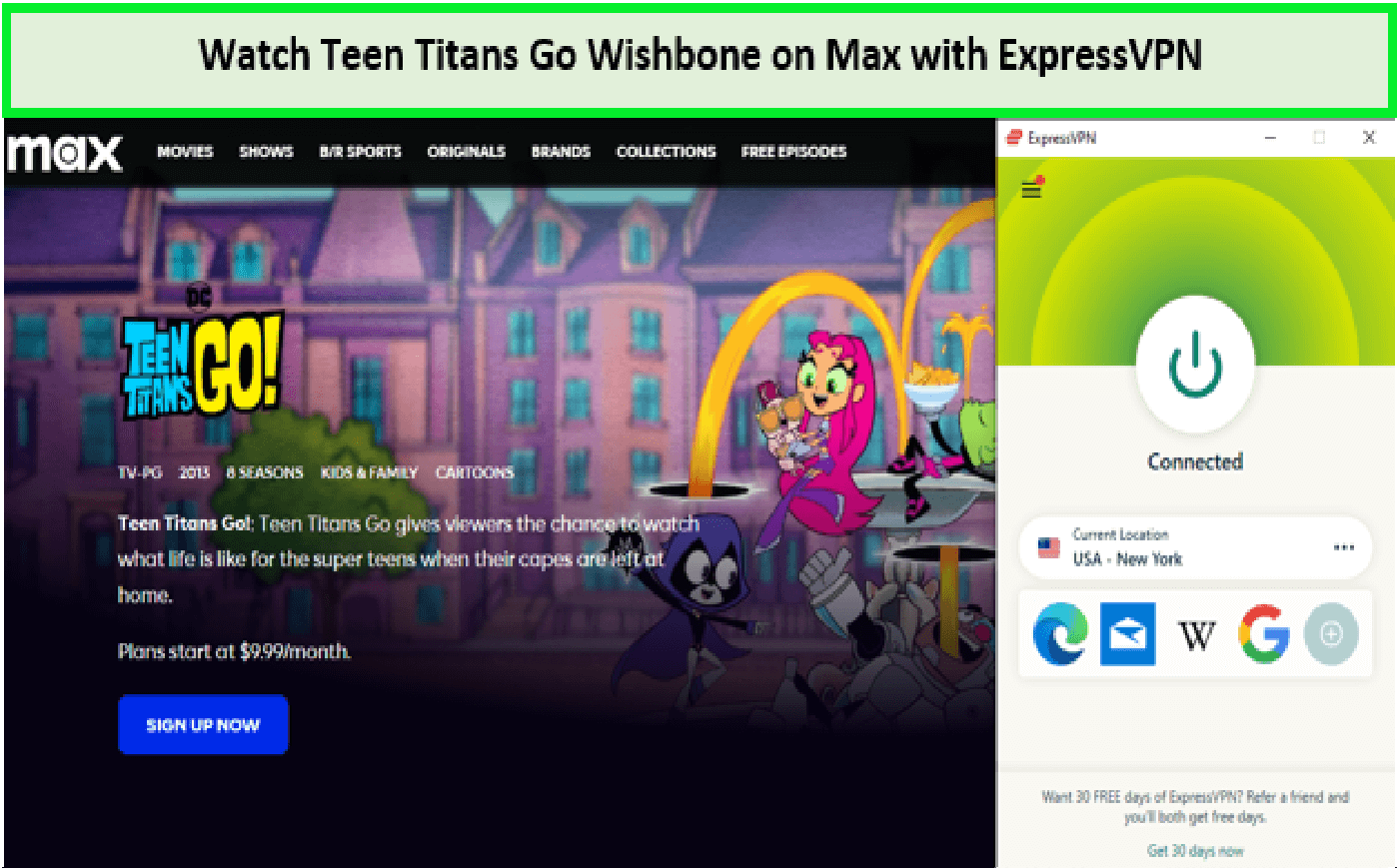 Watch-Teen-Titans-Go-Wishbone-in-Spain-on-Max-with-ExpressVPN