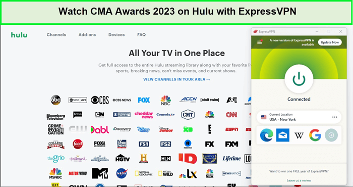 expressvpn-unblocks-hulu-for-the-cma-awaards-2023-in-India