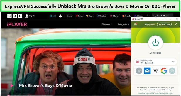ExpressVPN Successfully Unblock Mrs-Bro-Browns-Boys-D-Movie-On-BBC-iPlayer