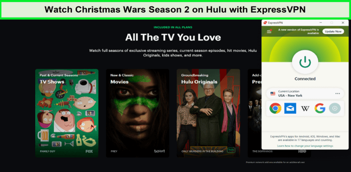 Watch-Christmas-Wars-Season-2-on-Hulu-with-ExpressVPN-outside-USA