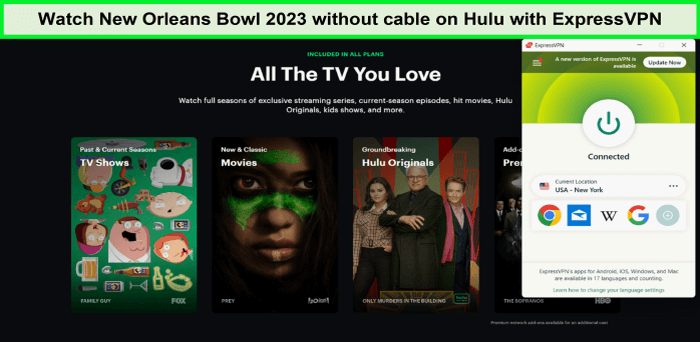 Watch-New-Orleans-Bowl-2023-without-cable-in-Hong Kong-on-Hulu-with-ExpressVPN