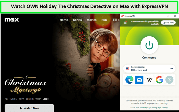 Watch-OWN-Holiday-The-Christmas-Detective-in-New Zealand-on-Max-with-ExpressVPN