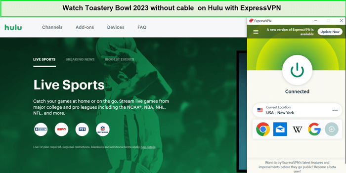 Watch-Toastery-Bowl-2023-without-cable-in-New Zealand-on-Hulu-with-ExpressVPN