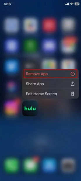 delete-hulu-app-on-ios-step-2