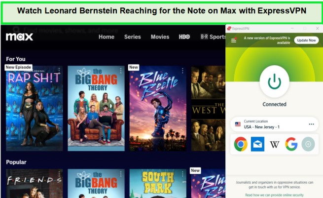 watch-leonard-bernstein-reaching-for-the-note-in-New Zealand-on-max-with-expressvpn