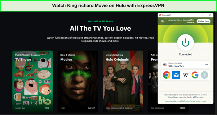watch-king-richard-movie-on-hulu-in-UK-with-expressvpn