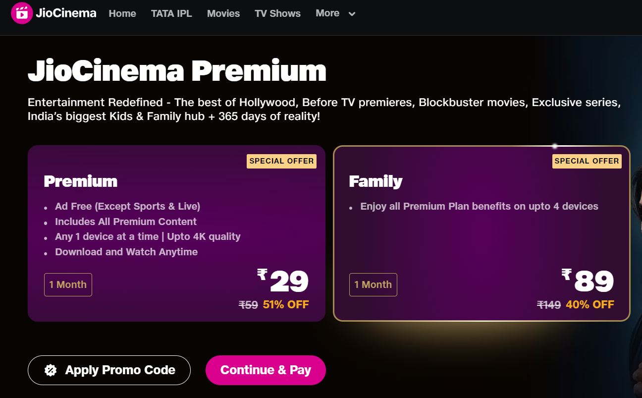 JioCinema-new-Premium-plan-as-mentioned-on-the-website